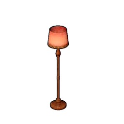Antike rote Stehlampe