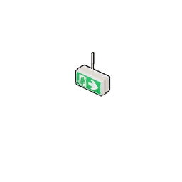 Notausgang-Deckenschild