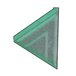 Telhado triangular inclinado de vidro