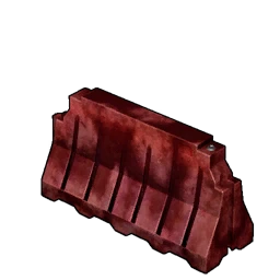 Barricade de fer rouge