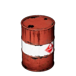 Baril en métal rouge