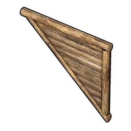 Parete triangolare in legno (invertita)