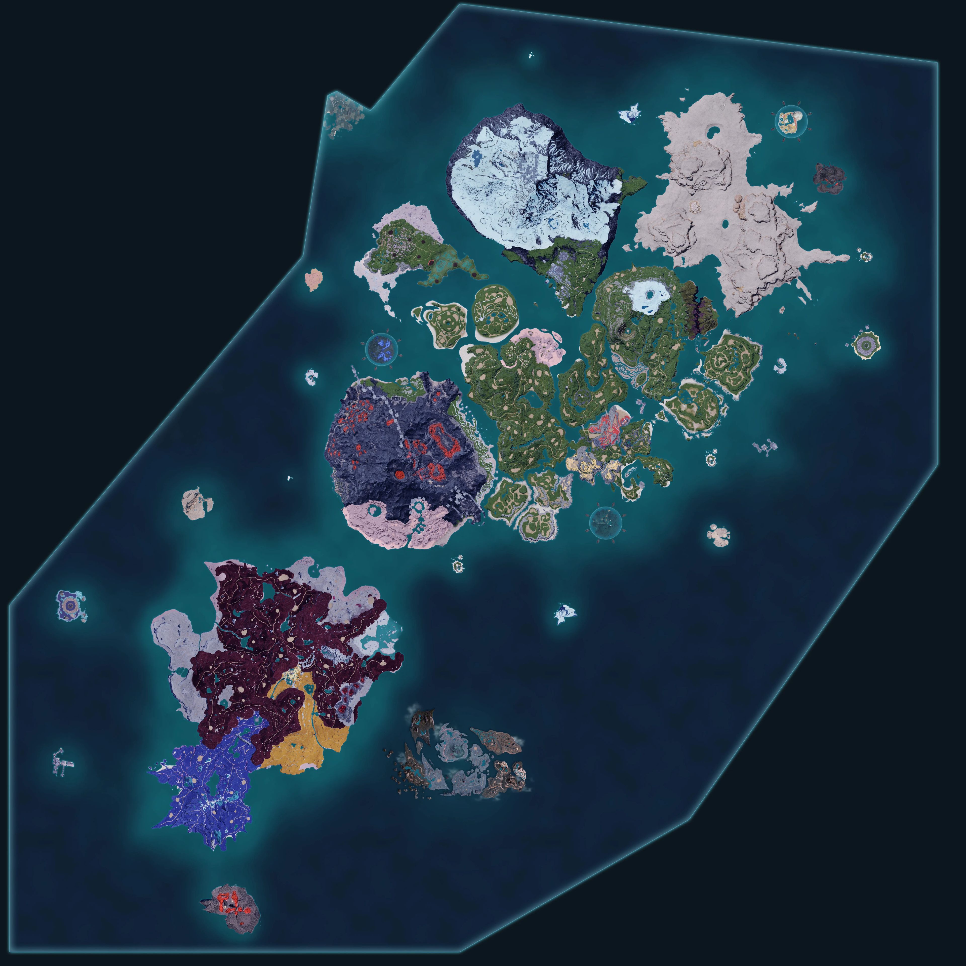 Palpagos Islands Map - Palworld